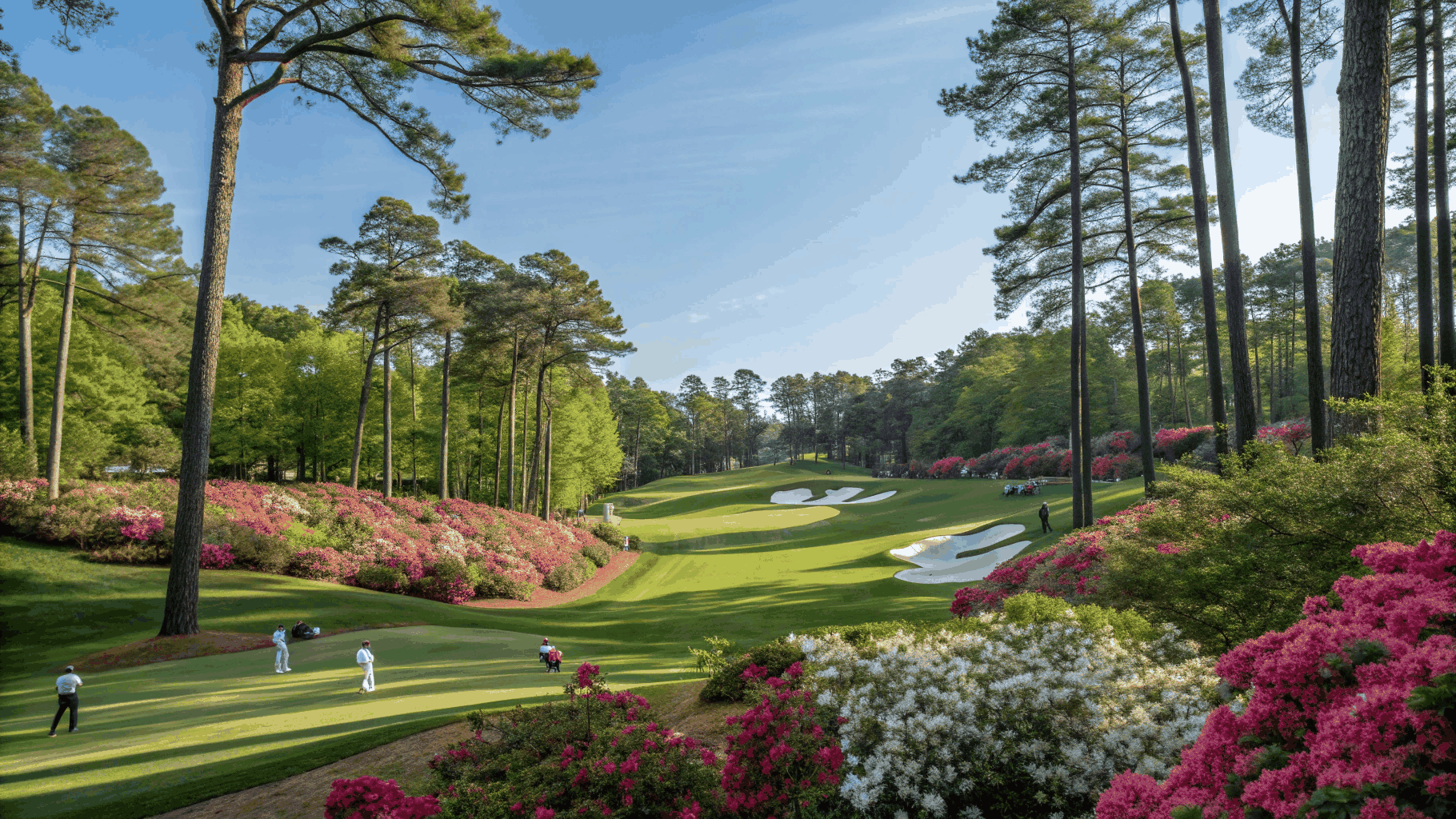 Augusta National clubhouse and course